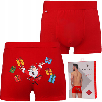 Bokserki Świąteczne Męskie Wygodne Prezent na Święta Bawełna MORAJ 1szt.