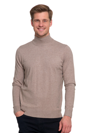 ELEGANCKI SWETER MĘSKI PÓŁGOLF KLASYCZNY GŁADKI MODNY DOPASOWANY MORAJ