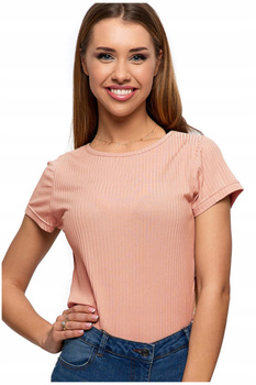 MORAJ Bluzka damska prążkowana krótki rękaw