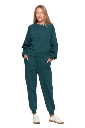 OCIEPLANA BLUZA DAMSKA Z HAFTEM LUŹNA KLASYCZNA CIEPŁA MORAJ