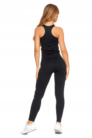 Legginsy Damskie Sportowe Wysoki Stan Kryjące Prążkowane Wygodne MORAJ 