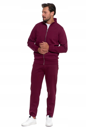 BLUZA MĘSKA Dresowa Rozpinana ze Stójką Gładka z Kieszeniami MORAJ 
