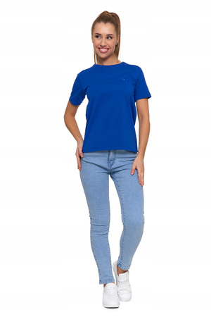 Koszulka Damska T-SHIRT PREMIUM Bawełna Krótki Rękaw Okrągły Dekolt MORAJ 