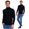 ELEGANCKI SWETER MĘSKI CIENKI GOLF KLASYCZNY GŁADKI DOPASOWANY MORAJ
