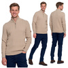 ELEGANCKI SWETER MĘSKI PÓŁGOLF KLASYCZNY ROZPINANY POD SZYJĄ MORAJ