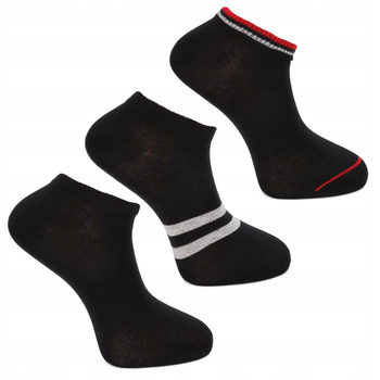 Stopki Skarpetki Męskie Niskie Skarpety Delikatny Wzór MORAJ 3-PAK