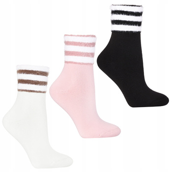 Ciepłe Skarpetki Frotte Skarpety Wysokie Frotta Futrzaki 3-PAK MORAJ