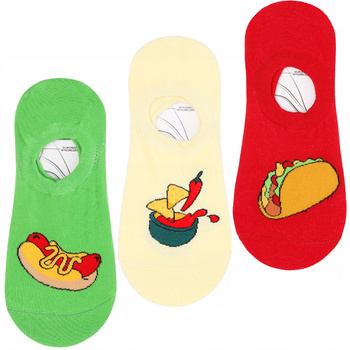 Skarpetki Balerinki Damskie Niskie Skarpety MORAJ Mocno Kolorowe 3PAK