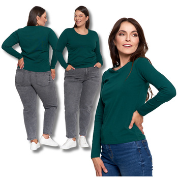 GŁADKA BLUZKA DAMSKA KOSZULKA Z DŁUGIM RĘKAWEM MODNA PODKOSZULKA MORAJ