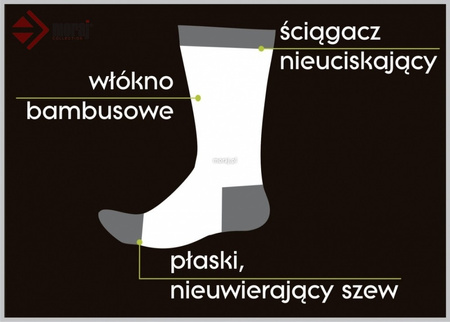 MORAJ Skarpety NIEUCISKOWE Bambusowe 1 para 