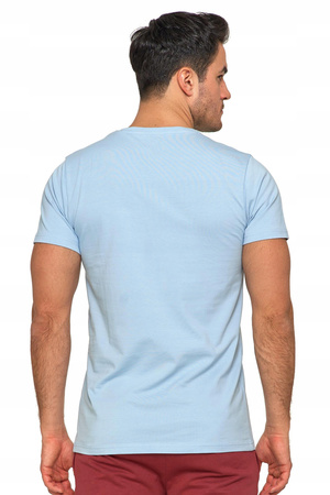 T-SHIRT MĘSKI Koszulka Gładka PREMIUM Bluzka z Haftem Logo MORAJ