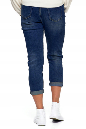 Spodnie Damskie Jeansowe mom fit Pasek MORAJ