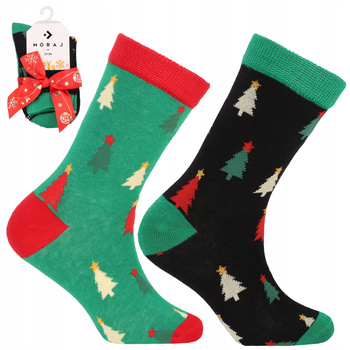 Skarpetki Dziecięce Świąteczne PREZENT NA ŚWIĘTA MIKOŁAJKI MORAJ 2PAK