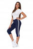 Legginsy 3/4 Damskie Lampas Wysoki Stan Kryjące Przyjemne Miękkie MORAJ 