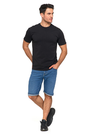 T-Shirt Koszulka Klasyczna Męska 100% Bawełna Krótki Rękaw Czarna MORAJ 