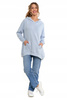 LUŹNA BLUZA DAMSKA DRESOWA OVERSIZE PRZEZ GŁOWĘ Z KAPTUREM MORAJ