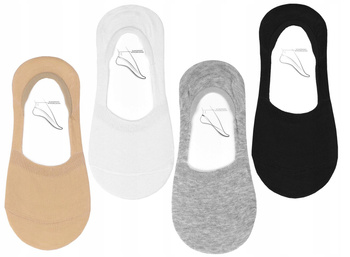 Skarpetki Niskie Stopki Klasyczne Balerinki lato Silikon MORAJ 4 pary