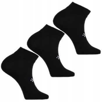 Skarpetki 3/4 Męskie Czarne Za Kostkę Klasyczne Gładkie 3-PAK MORAJ