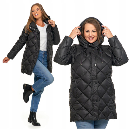 KURTKA DAMSKA PIKOWANA z Kapturem Przejściowa na Jesień Wiosnę MORAJ