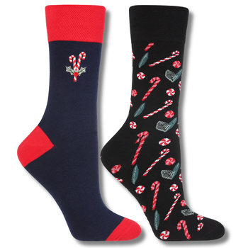 ŚWIĄTECZNE SKARPETY ZE WSTĄŻKĄ SKARPETKI PREZENT NA ŚWIĘTA MORAJ 2PAK