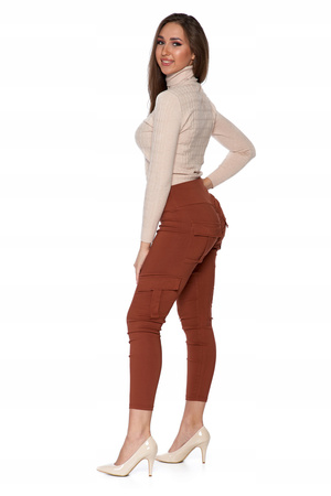 SPODNIE PUSH-UP DAMSKIE Modelujące Pośladki Rurki z Kieszeniami MORAJ 