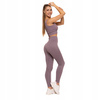 Legginsy Damskie Sportowe Wysoki Stan Kryjące Prążkowane Wygodne MORAJ
