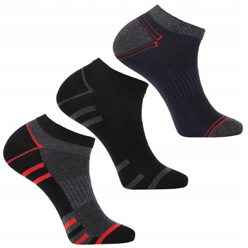 Skarpetki Stopki Męskie Niskie Skarpety Klasyczne Ciemne 3-pary MORAJ