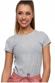 MORAJ Bluzka damska prążkowana krótki rękaw