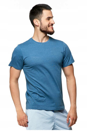 T-Shirt Koszulka Męska Bawełniana Klasyczna Krótki Rękaw MORAJ 