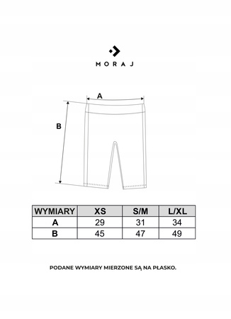 Kolarki Legginsy Krótkie Wysoki Stan Kryjące Lampasy Wygodne MORAJ
