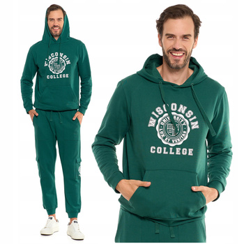 BLUZA MĘSKA MORAJ z Kapturem Przez Głowę Klasyczna z Nadrukiem MORAJ