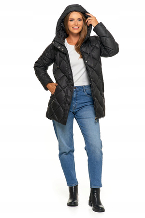 KURTKA DAMSKA PIKOWANA z Kapturem Przejściowa na Jesień Wiosnę MORAJ