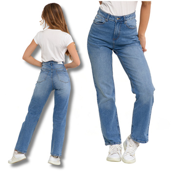 Spodnie Jeansowe Damskie Jeansy z prostymi nogawkami Klasyczne MORAJ