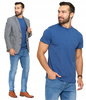T-SHIRT MĘSKI PREMIUM Koszulka Gładka Bluzka z Haftem Bawełniana MORAJ 