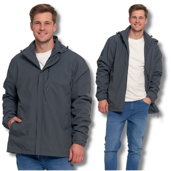 KURTKA MĘSKA WODOODPORNA Z KAPTUREM 3W1 ODPINANY POLAR CIEPŁA MORAJ