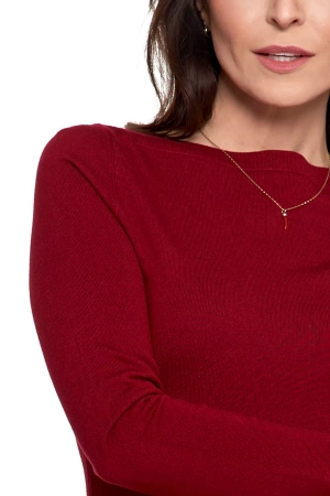 SWETER DAMSKI CIENKI SWETEREK WISKOZOWY DOPASOWANY GŁADKI MORAJ
