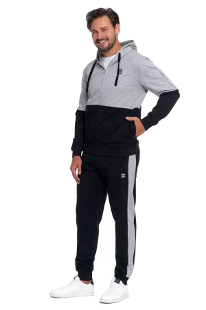 BLUZA MĘSKA DRESOWA Z KAPTUREM NA ZAMEK KLASYCZNA ROZPINANA MORAJ