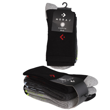 SKARPETY MĘSKIE FROTTE CIEPŁE SKARPETKI THERMO DŁUGIE MORAJ 3-PAR