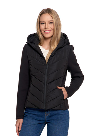 KRÓTKA KURTKA DAMSKA PRZEJŚCIOWA Z KAPTUREM NA JESIEŃ CIEPŁA MORAJ