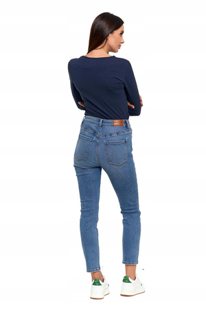 Spodnie Jeansowe Damskie Jeansy Skinny Wysoki Stan Wygodne MORAJ