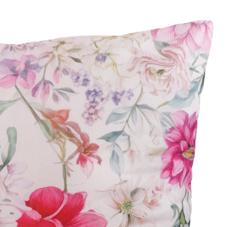 PODUSZKA W KWIATKI DEKORACYJNA ELEGANCKA NA DZIEŃ BABCI 40x40 MORAJ