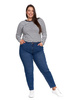 SPODNIE MOM FIT JEANSOWE DAMSKIE WYSOKI STAN LUŹNE MODNE JEANSY MORAJ