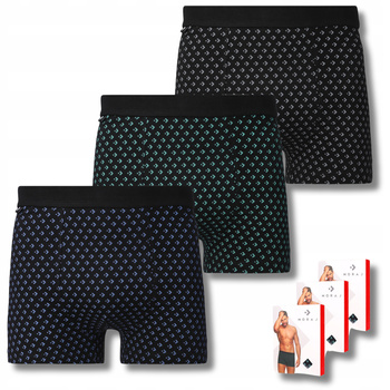 Bokserki Męskie Klasyczne Majtki Bawełniane Eleganckie Zestaw 3 szt MORAJ