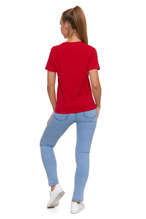 Koszulka Damska T-SHIRT PREMIUM Bawełna Krótki Rękaw Okrągły Dekolt MORAJ 