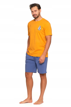 PIŻAMA MĘSKA Dwuczęściowa T-Shirt z Krótkim Rękawem Spodenki MORAJ 