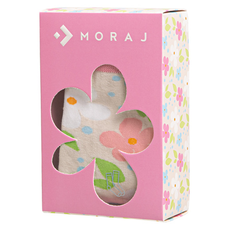 SKARPETY W PUDEŁKU UROCZE KWIATKI NA PREZENT SKARPETKI MORAJ 2-PAK