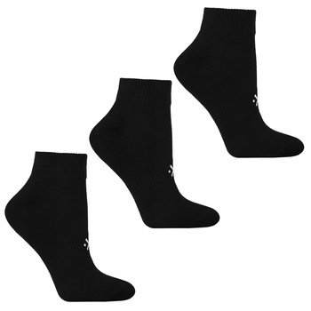 SKARPETKI DAMSKIE 3/4 ZA KOSTKĘ Czarne Skarpety Klasyczne 3-PAK MORAJ