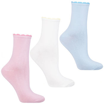 SKARPETY DAMSKIE WYSOKIE SKARPETKI GŁADKIE KLASYCZNE 3-PARY MORAJ