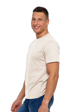 T-SHIRT MĘSKI MORAJ GŁADKA KOSZULKA KRÓTKI RĘKAW PROSTA KLASYCZNA