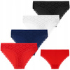 Figi Damskie Bikini Majtki Bawełniane Koronka Wygodne Modne 4-pak MORAJ 